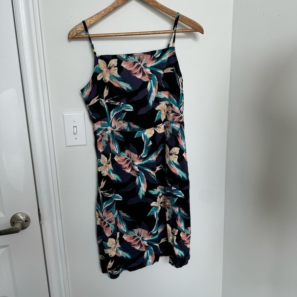 NWT Roxy Women's Black Floral Square Neck Sleeveless Slip-On Mini Dress Size S - Picture 5 of 8